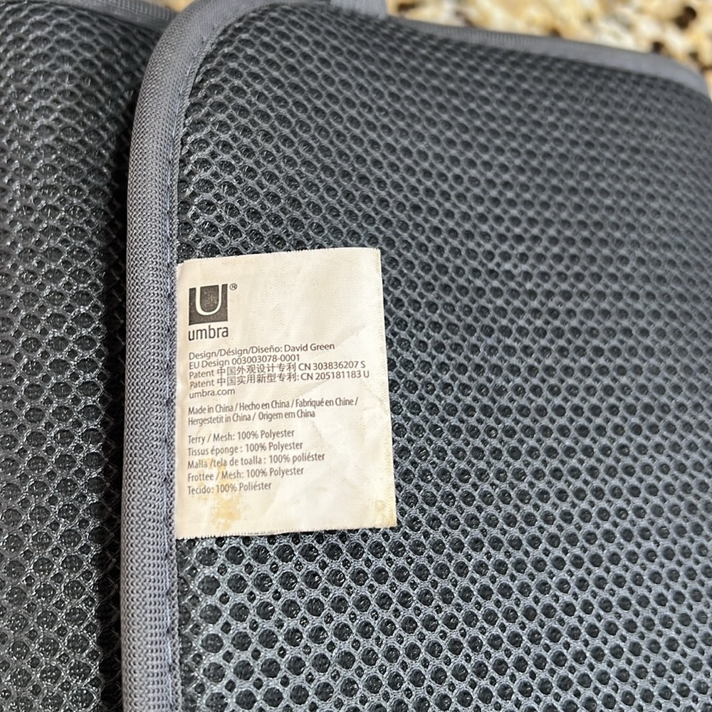 Umbra Folding Drying Mat Dark Grey w/Rack 18x24 - Picture 5 of 6